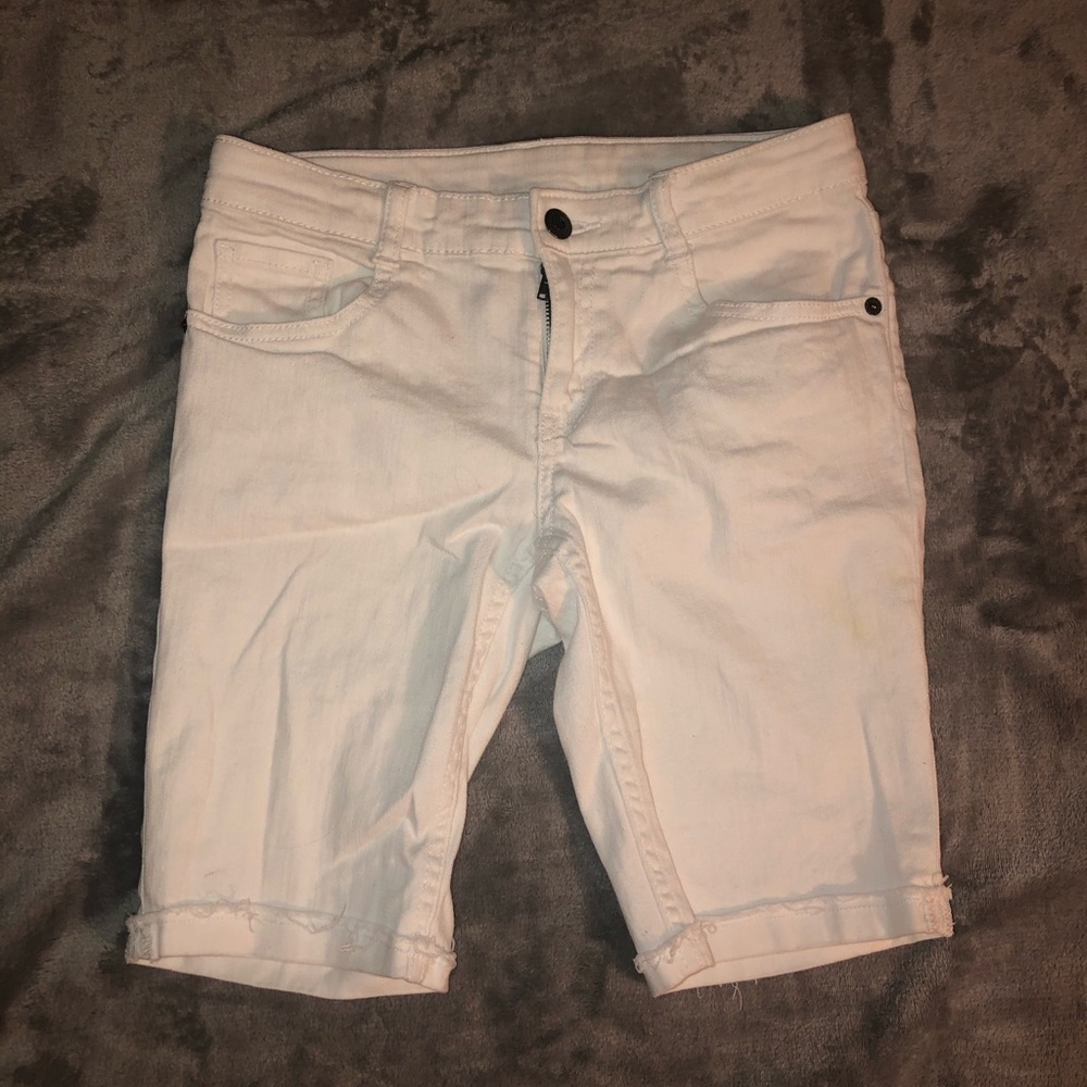 White jean Shorts